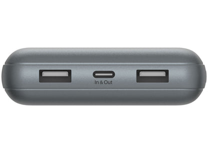 Belkin BoostCharge Pro External Battery, 20000mAh, 15W, 1 x USB-C - 2 x USB-A, Gray BPB012btGY