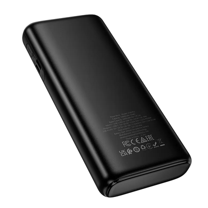 HOCO J158 Pro External Battery, 10000mAh, 22.5W, QC + PD, 1 x USB-C - 2 x USB-A, Black