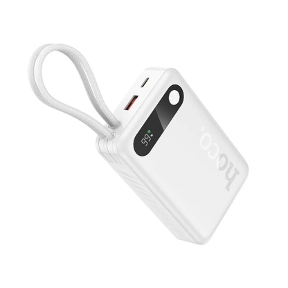 HOCO J171A External Battery, 20000mAh, 22.5W, QC + PD, 1 x Lightning - 1 x USB-A - 2 x USB-C, White