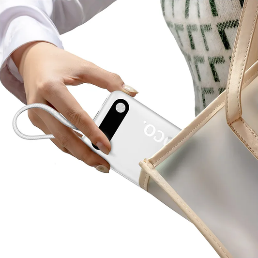 HOCO J171A External Battery, 20000mAh, 22.5W, QC + PD, 1 x Lightning - 1 x USB-A - 2 x USB-C, White