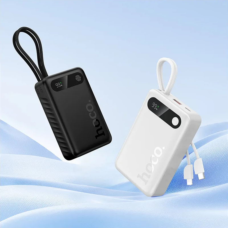 HOCO J171A External Battery, 20000mAh, 22.5W, QC + PD, 1 x Lightning - 1 x USB-A - 2 x USB-C, White