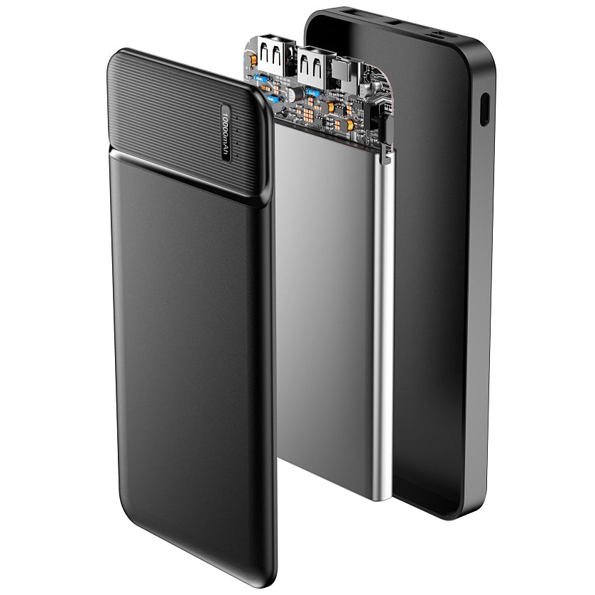MaXlife MXPB-01 External Battery, 10000mAh, 12W, 2 x USB-A, Black