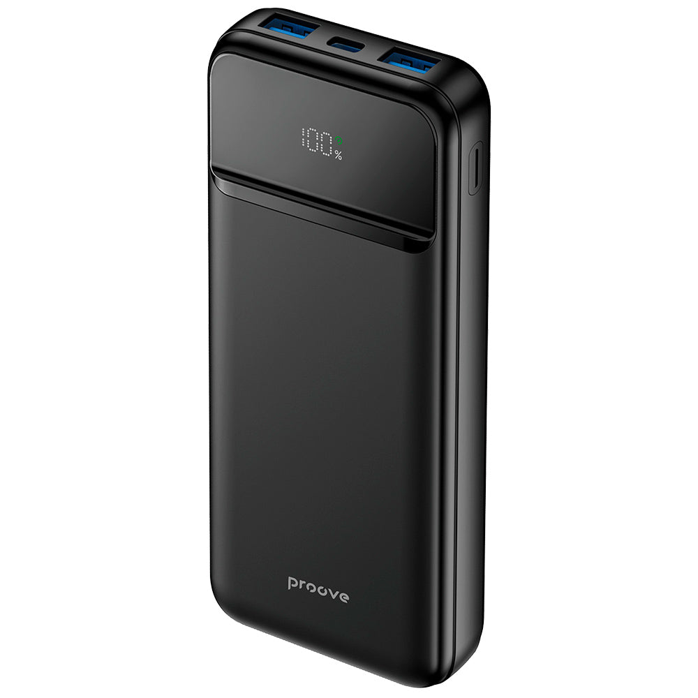 Proove Illuminator 2 External Battery, 10000mAh, 22.5W, QC + PD, 2 x USB-A - 1 x USB-C, Black PBIP10212201