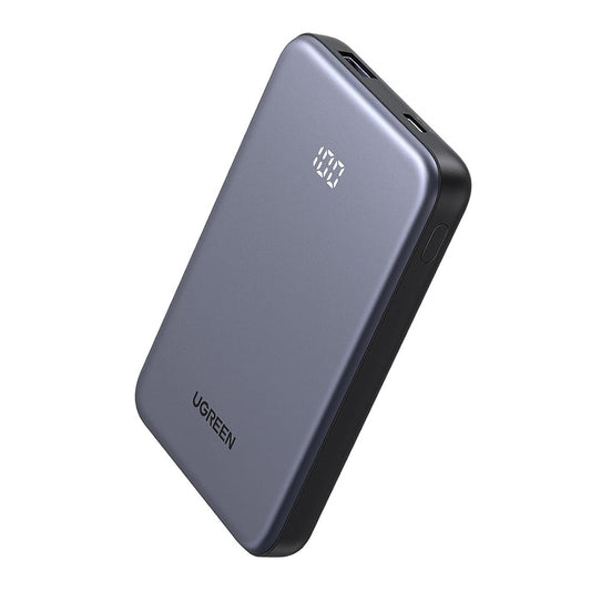 UGREEN 75131B External Battery, 10000mAh, 22.5W, QC + PD, 1 x USB-A - 1 x USB-C, Gray