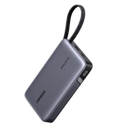 UGREEN PB551 External Battery (55992B), 20000mAh, 145W, QC + PD, 1 x USB-A - 2 x USB-C, Gray