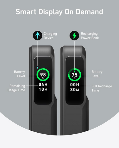 Anker MagGo Wireless External Battery, 10000mAh, 27W, PD + FQI, 1 x QI - 1 x USB-C, Black A1654011