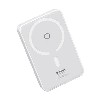 Baseus MagPro PPCXZ05 Wireless External Battery, 5000mAh, 20W, PD + FQI, 1 x QI - 1 x USB-C, White P10064101223-00