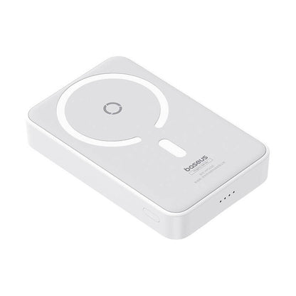 Baseus MagPro PPCXZ05 Wireless External Battery, 5000mAh, 20W, PD + FQI, 1 x QI - 1 x USB-C, White P10064101223-00