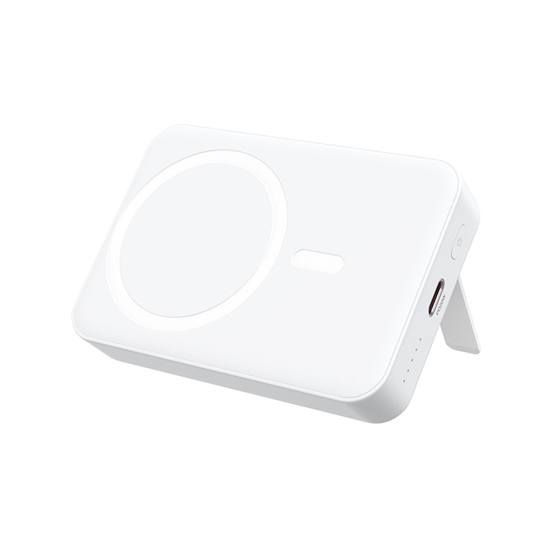 Wireless External Battery BWOO BO-P59, 10000mAh, 20W, PD + QI, 1 x QI - 1 x USB-C, White