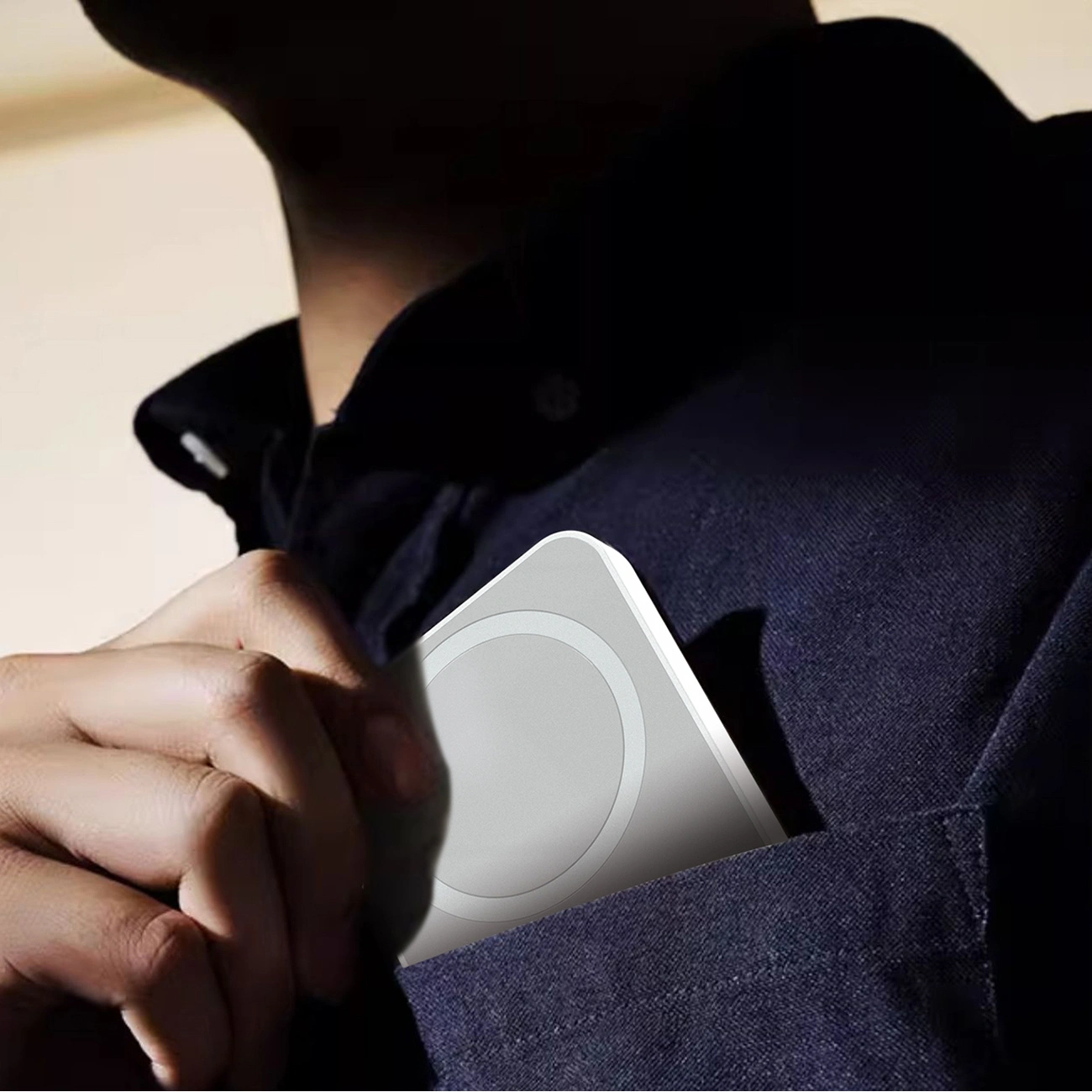 Dudao K26 Wireless External Battery, 10000mAh, 20W, PD + FQI, 1 x QI - 1 x USB-C, White