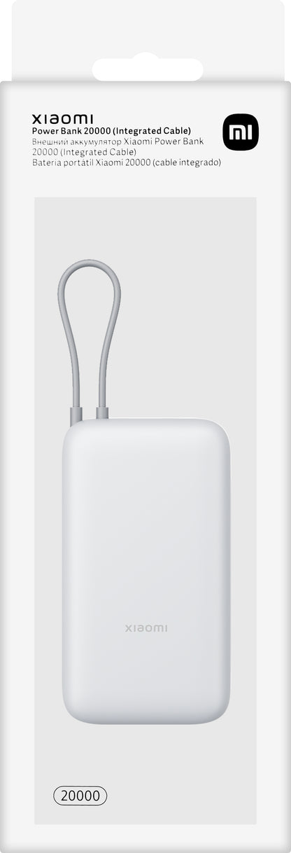 Xiaomi External Battery, 20000mAh, 22.5W, QC + PD, 1 x USB-A - 2 x USB-C, Silver BHR9738GL