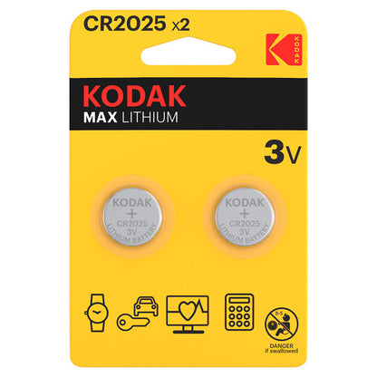 Kodak Max Battery, CR2025, Set of 2 pieces