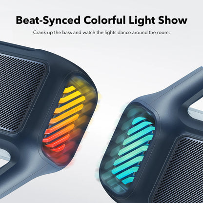 Portable Bluetooth Speaker Anker SoundCore Boom 2, 80W, RGB, Waterproof, Blue A3138031 