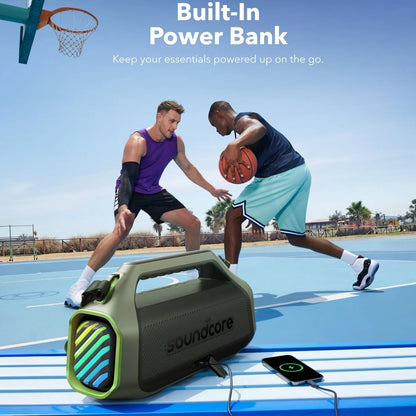 Anker SoundCore Boom 2 Plus Portable Bluetooth Speaker, 140W, TWS, RGB, Waterproof, Green A3134061