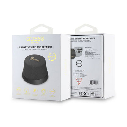 Guess Magnetic Script Metal Portable Bluetooth Speaker, 3W, Black