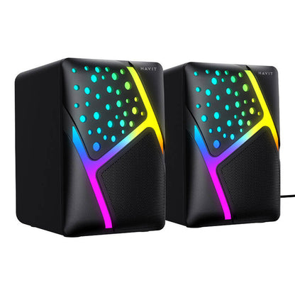 HAVIT SK763 Gaming Speakers, 2 x 3W, RGB, USB-A, Black