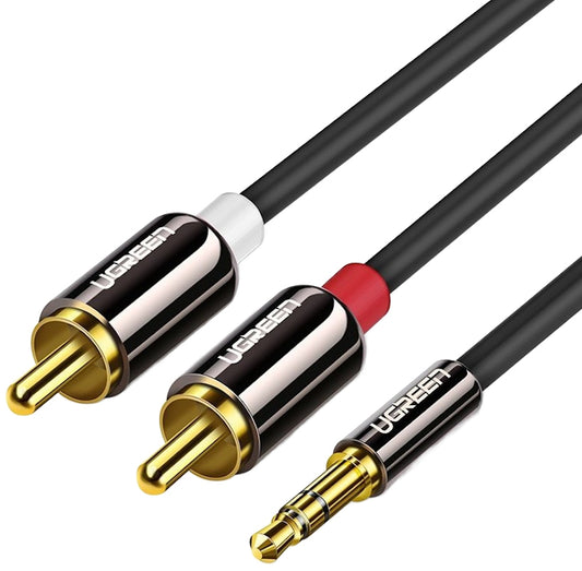 3.5mm Audio Cable - 2 x RCA UGREEN AV116, 1.5m, Black