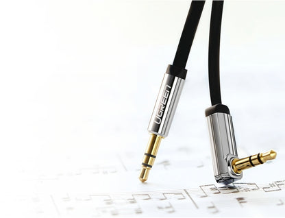 UGREEN AV119 Angled 3.5mm - 3.5mm Audio Cable, 1.5m, Black