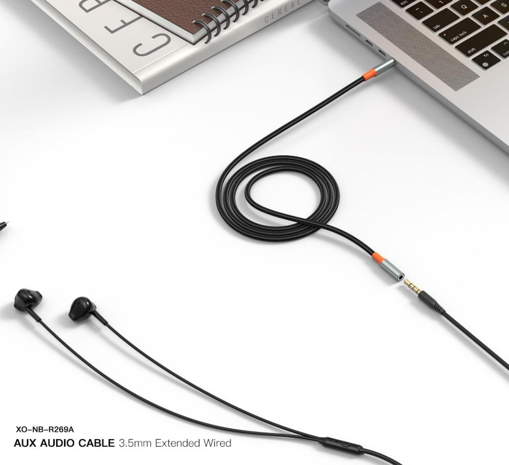 Audio Cable 3.5mm - 3.5mm XO Design NB-R269A, 1m, Black