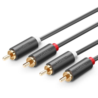 UGREEN AV104 Audio Cable, 2 x RCA - 2 x RCA, 2m, Black