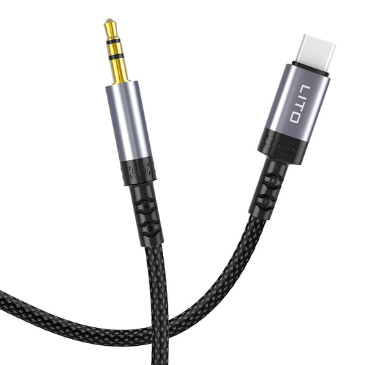 USB-C to 3.5mm Audio Cable Lito LA01T, 1m, Black