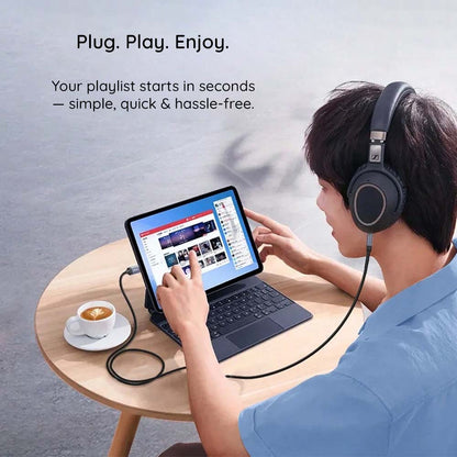 USB-C to 3.5mm Techsuit AC16 NexaSound Audio Cable, 1m, Gray