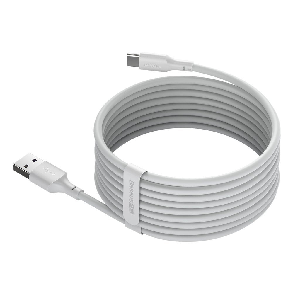 Data and Charging Cable USB-A - USB-C Baseus, 40W, 1.5m, White TZCATZJ-02