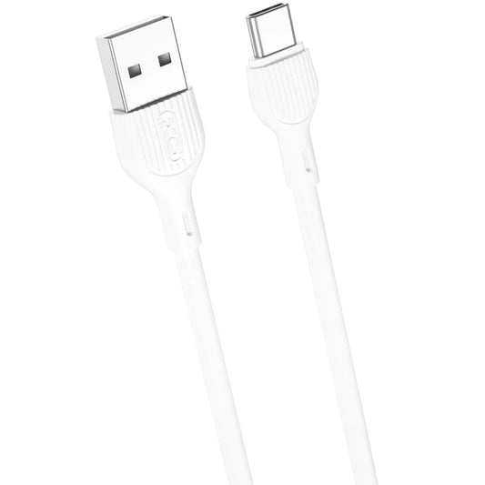 USB-A to USB-C Data and Charging Cable XO Design NB200, 10W, 1m, White