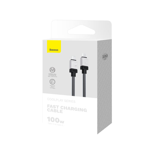 USB-C to USB-C Data and Charging Cable Baseus CoolPlay, 100W, 1m, Black CAKW000201