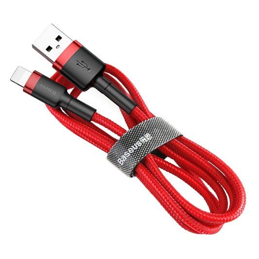 USB-A to Lightning Baseus Cafule Data and Charging Cable, 18W, 0.5m, Red CALKLF-A09