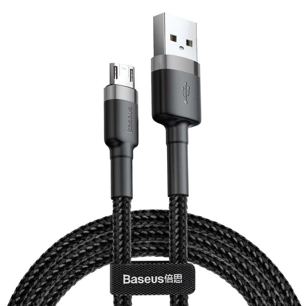 USB-A to microUSB Data and Charging Cable Baseus Cafule, 18W, 2m, Gray CAMKLF-CG1