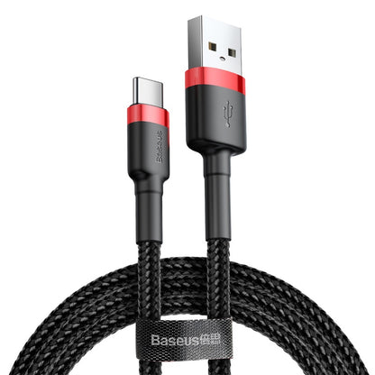 Baseus Cafule USB-A to USB-C Data and Charging Cable, 18W, 3m, Red CATKLF-U91