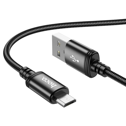 USB-A to microUSB Data and Charging Cable HOCO X89, 18W, 1m, Black