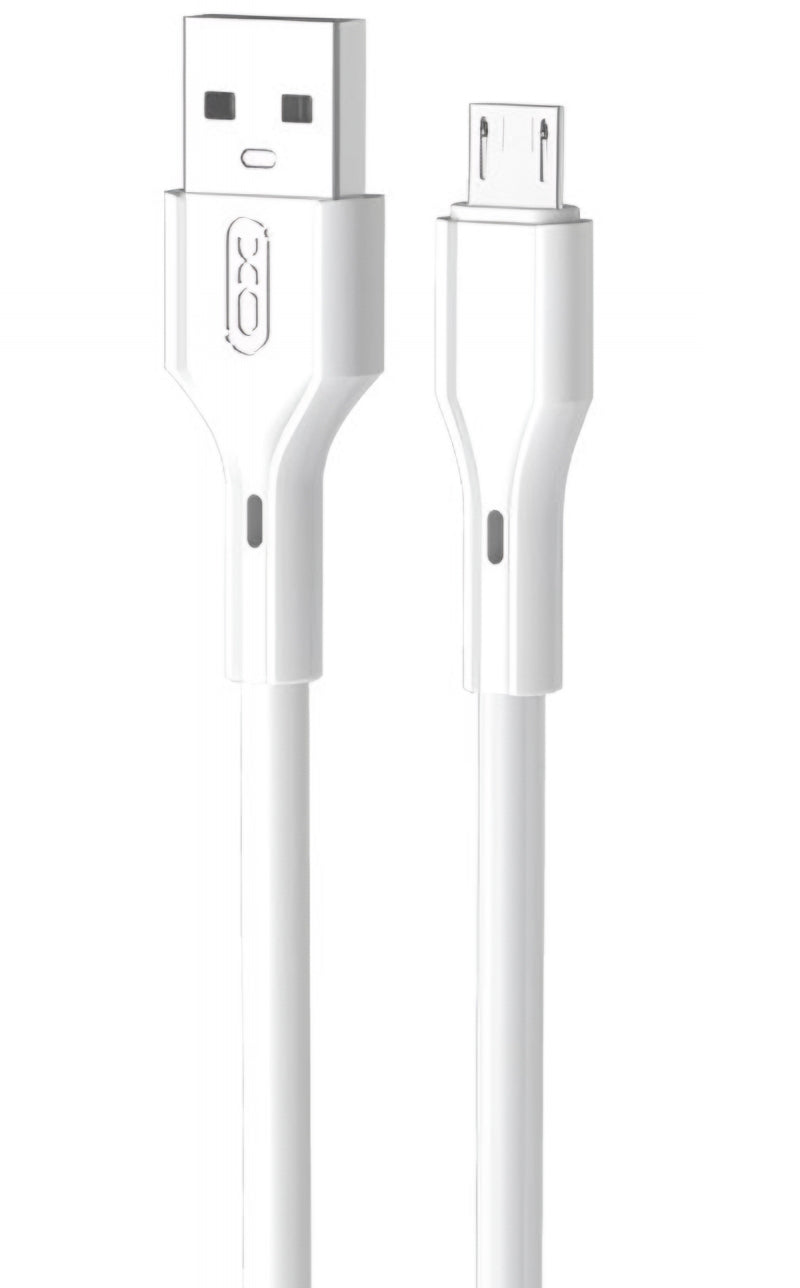 USB-A to microUSB Data and Charging Cable XO Design NB230, 18W, 1m, White