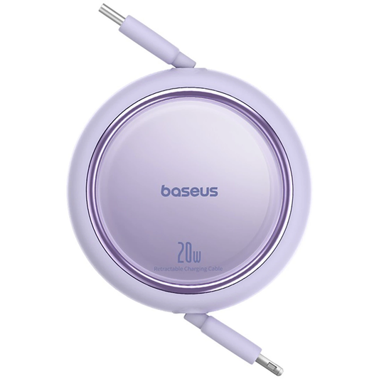 USB-C to Lightning Data and Charging Cable Baseus Free2Pull Mini Retractable, 20W, 1m, Purple P10364501511-00