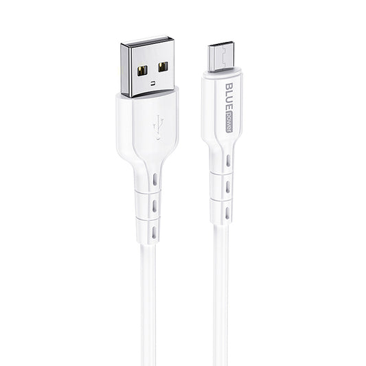 USB-A to microUSB Data and Charging Cable BLUE Power BMDU01 Novel, 18W, 1m, White