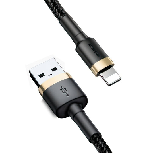Baseus Cafule USB-A to Lightning Data and Charging Cable, 18W, 3m, Gold CALKLF-RV1