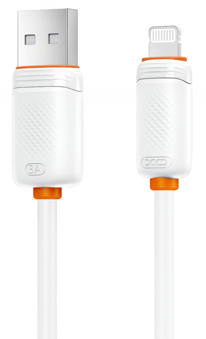 USB-A to Lightning Data and Charging Cable XO Design NB302, 18W, 1m, White