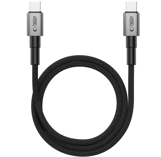 USB-C Data and Charging Cable - USB-C Tech-Protect Ultraboost DNA MagTwist, 100W, 1m, Gray