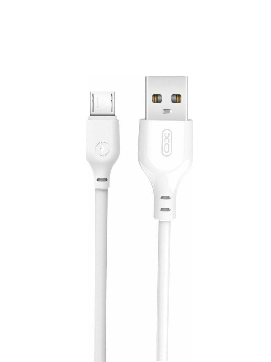 USB-A to microUSB Data and Charging Cable XO Design NB103, 18W, 2m, White