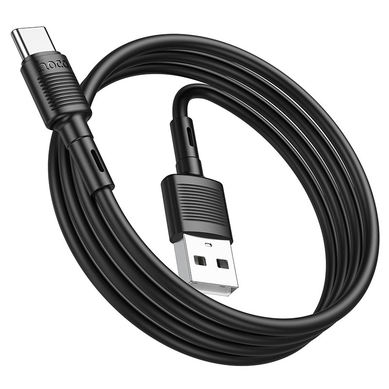 USB-A to USB-C Data and Charging Cable HOCO X83 Victory, 20W, 1m, Black