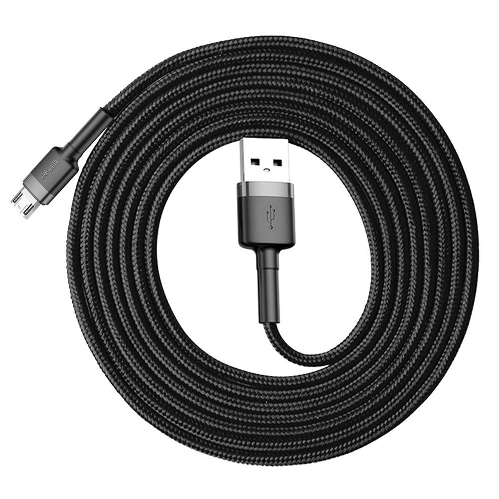 USB-A to microUSB Data and Charging Cable Baseus Cafule, 18W, 2m, Gray CAMKLF-CG1