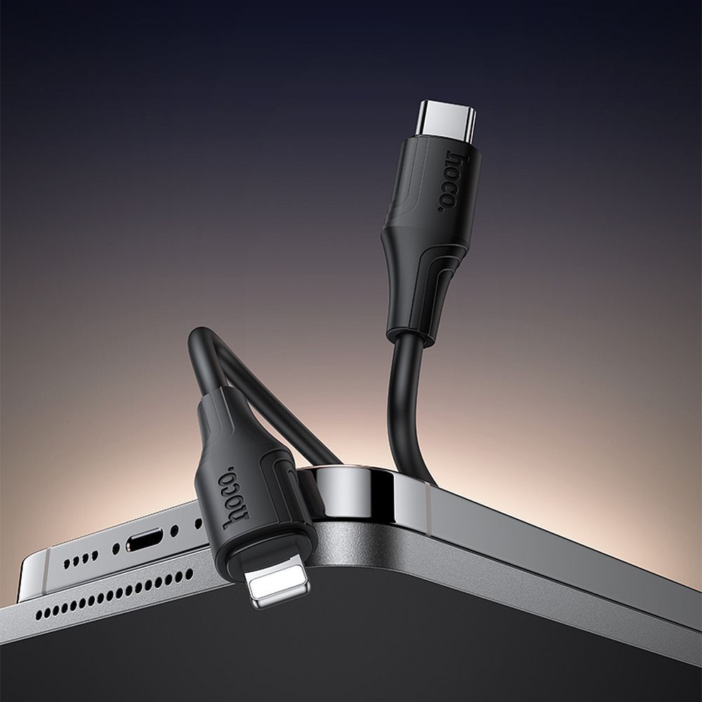 USB-C to Lightning Data and Charging Cable HOCO X124, 27W, 1m, Black