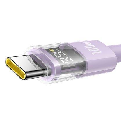 USB-C to USB-C Data and Charging Cable Baseus Display 2, 100W, 1m, Purple P10382702511-00