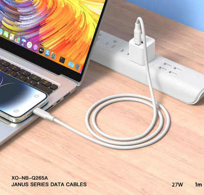 USB-C to Lightning Data and Charging Cable XO Design NB-Q265A, 27W, 1m, White