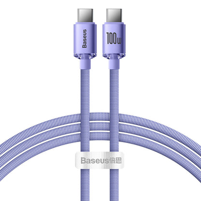 USB-C Data and Charging Cable - USB-C Baseus Crystal Shine Series, 100W, 1.2m, Purple CAJY000605 