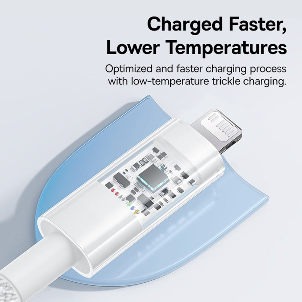 USB-C to Lightning Baseus Gem Data and Charging Cable, 20W, 1m, White P10373001211-00