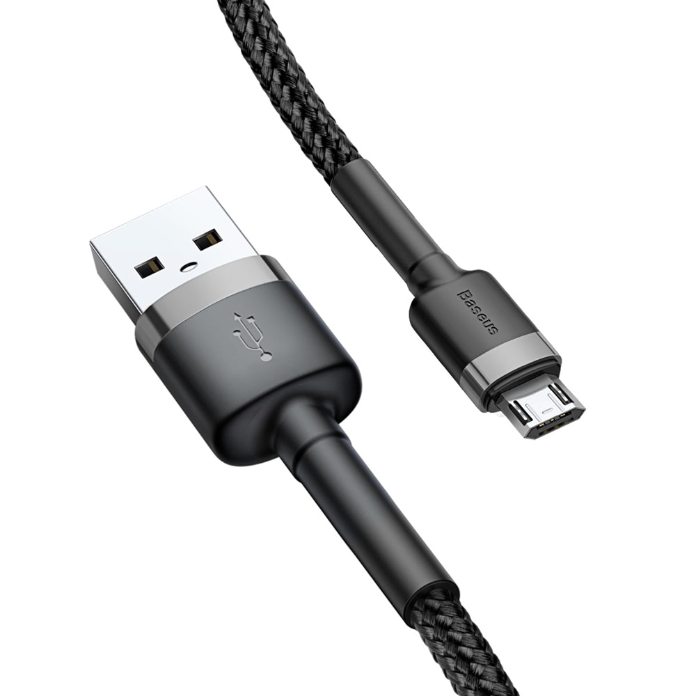 USB-A to microUSB Data and Charging Cable Baseus Cafule, 18W, 2m, Gray CAMKLF-CG1