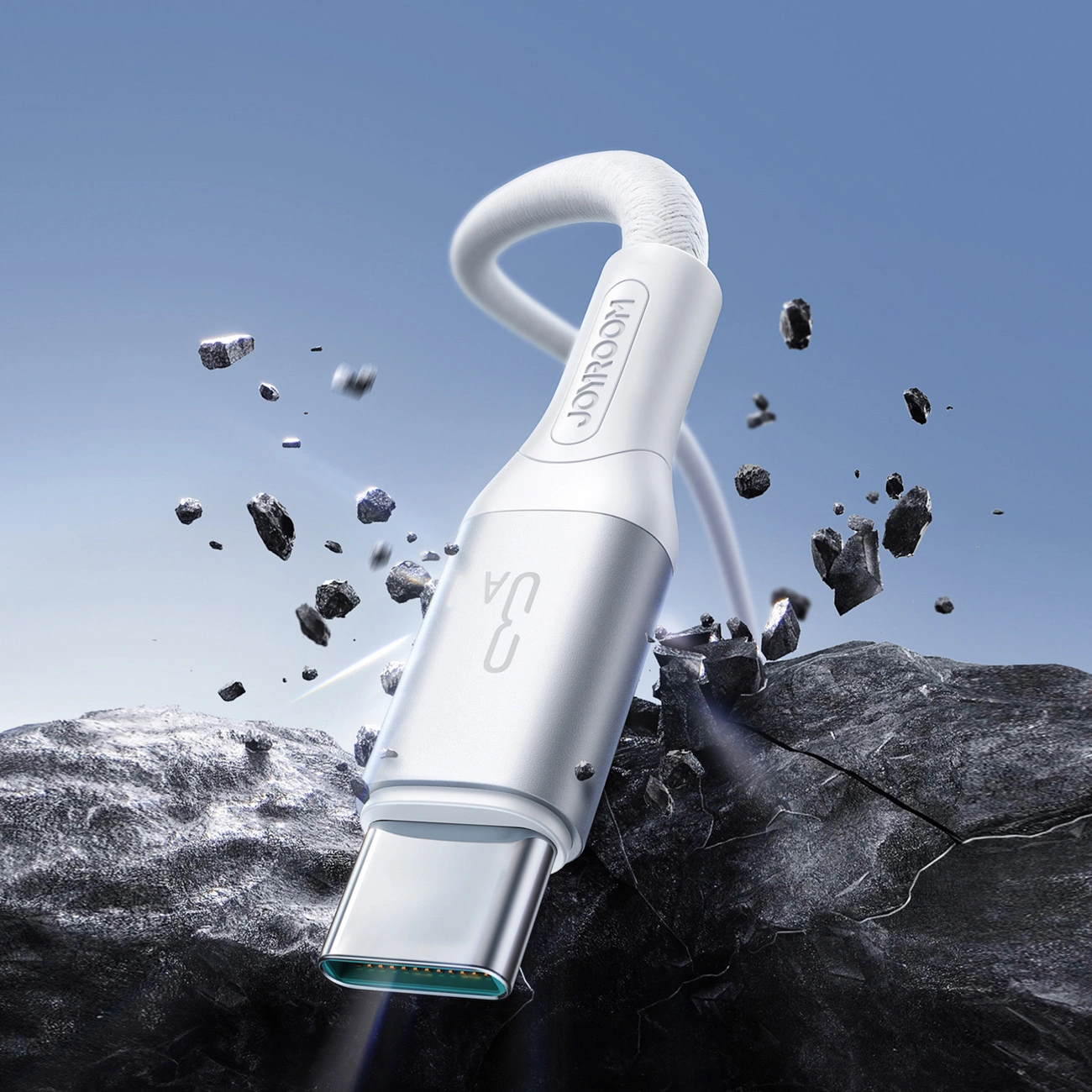 USB-A to USB-C Data and Charging Cable Joyroom S-A28 Flash, 18W, 1m, White