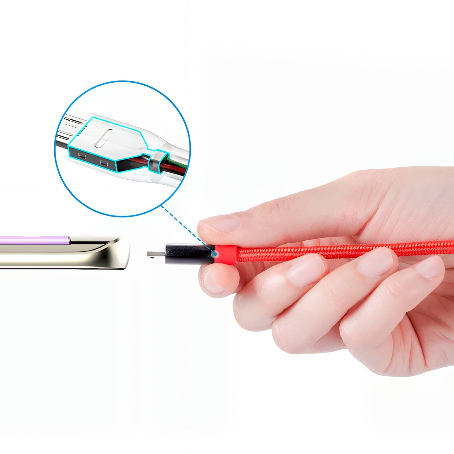 USB-A to microUSB Data and Charging Cable Anker PowerLine+, 18W, 0.91m, Red A8142G91